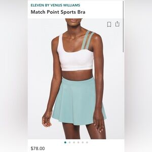 EleVen by Venus Williams White & Green Sports Bra Size M